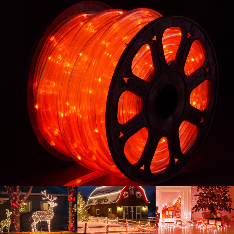 Photo 1 of 150 Ft Led Rope Lights,1080 LEDs Waterproof Indoor Outdoor Party Decorative Lighting with 8 Modes,Connectable and Flexible Rope Lighting for Garden,Pool,Home,Bedroom (Red, 150 Ft)