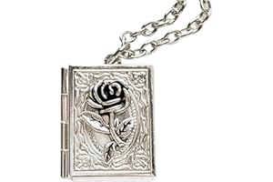 BOGEEL Dainty Book Locket Necklace Unique Pendant Collarbone Chain Sweater Chain Charm Vintage Neckchains Jewelry Accessory