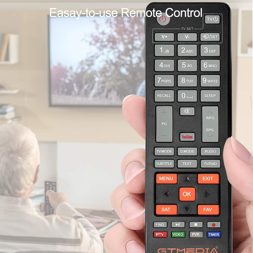 GTMEDIA V8X HD DVB-S/S2/S2X FTA Digital Satellite Receiver, Free to Air Built-in 2.4G WiFi TV Sat Decoder Supports Intelsat 901 at 27.5°W BBC Channel: Home Audio & Theater