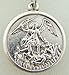 Needzo Religious Gifts Silver Tone Saint St Michael Protection Charm Pendant Necklace, 7/8 Inch