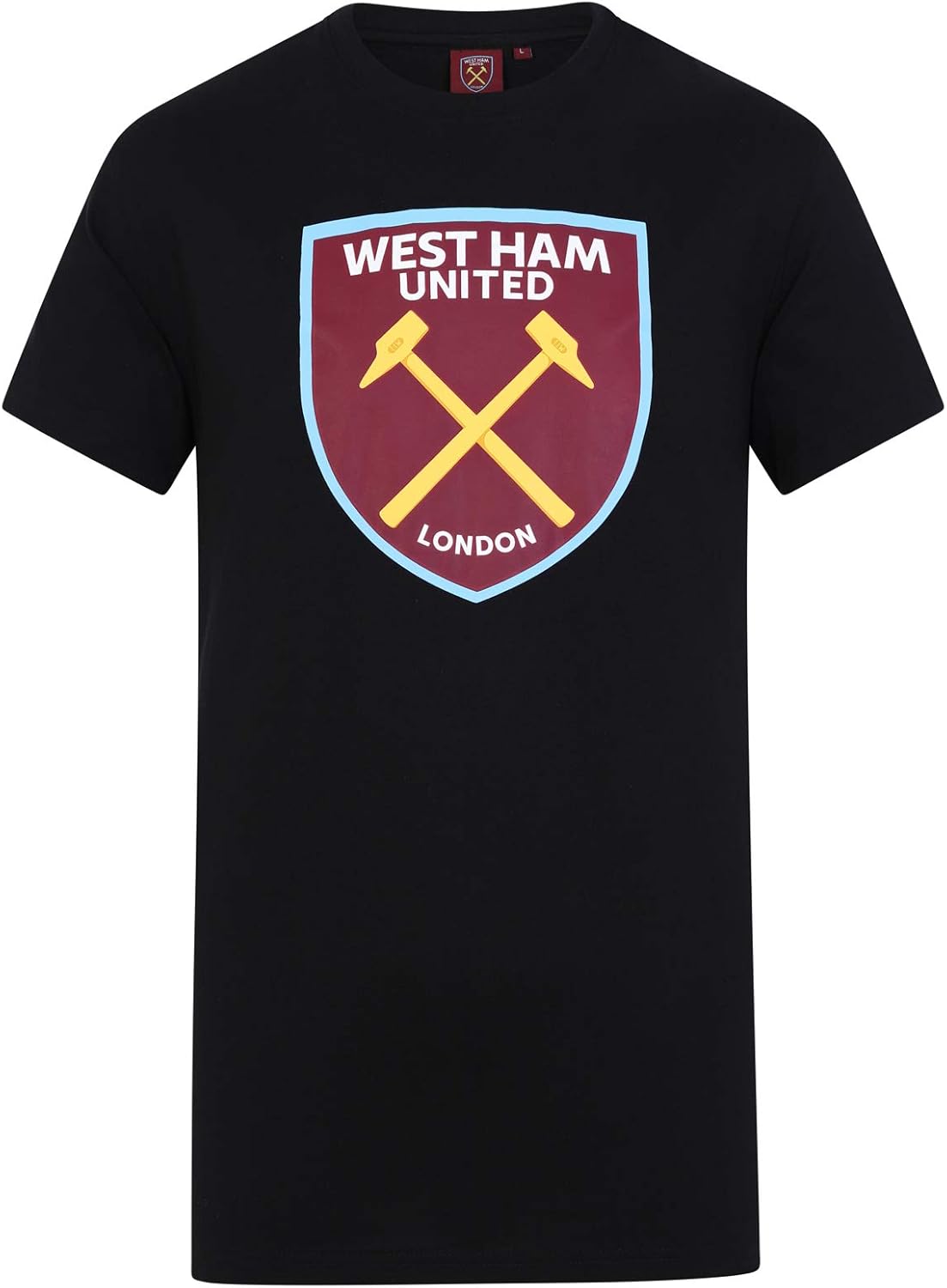 West Ham United FC Official Football Gift Mens Crest TShirt Black Medium Amazon.co.uk Clothing