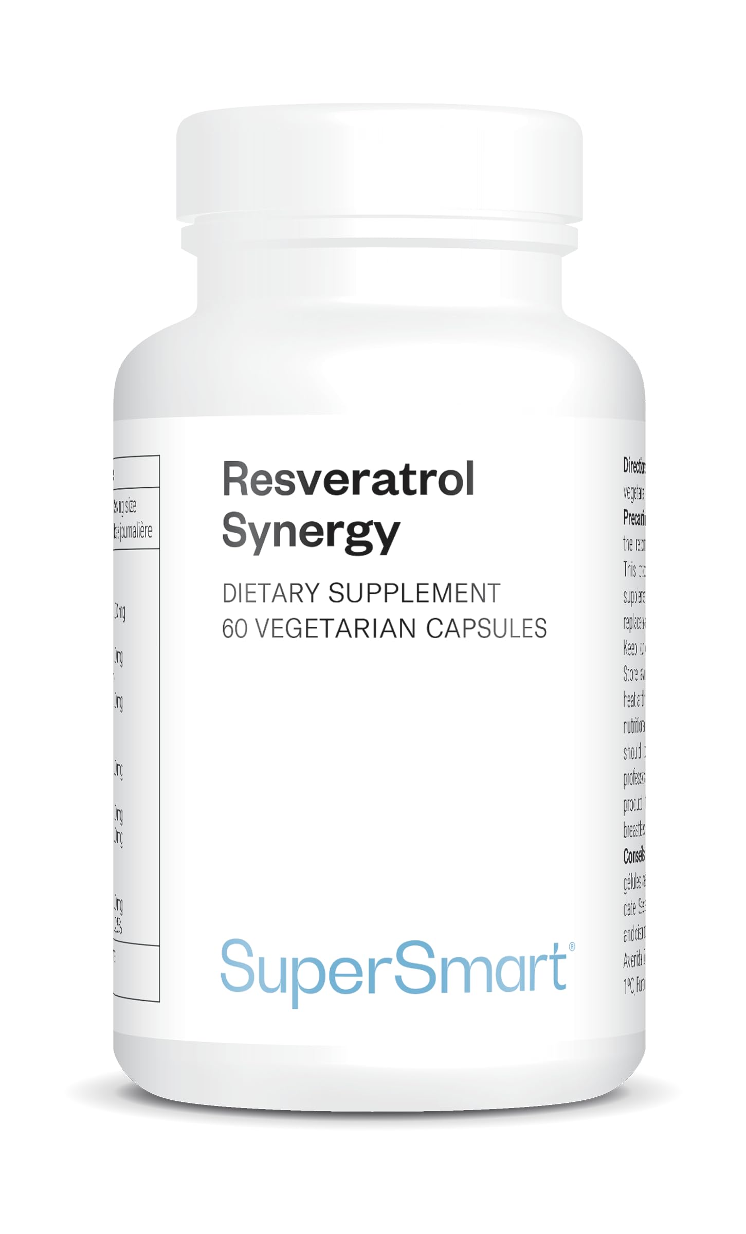 Resveratrol Synergy – Powerful Natural Antioxidants (Fisetin, Pterostilbene, Quercetin, Polydatin, Proanthocyanidins) – Helps Combat Oxidative Stress – Vegan – Gluten‑Free – SuperSmart