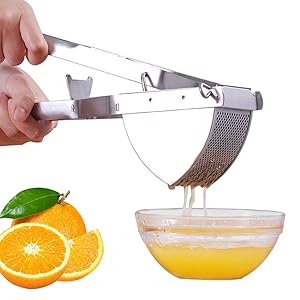 Lemon Juicer, Stainless Steel Lime and Lemon Squeezer Manual Citrus Juicer Press Stainless Steel Mashed Potato, Kitchen Dining Bar Easter Decorations Gifts Clearances