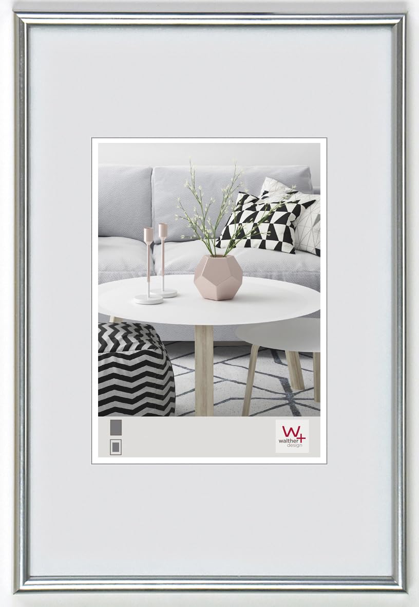 walther design Picture Frame Silver 30 x 40 cm Galeria Plastic Frame KS040H — image 1