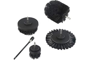 NEIQIUWING 5pcs BBQ Cleaning Kit Electric Power Tool Replacement Grill Brush Wire Free and Safe to Use with A Drill Cordless 