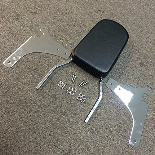Flame Backrest Sissy Bar Leather Pad For 1996-2005 Kawasaki Vulcan 800 Classic Chrome Steel