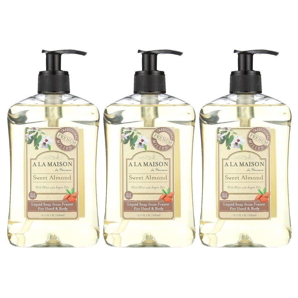 A La Maison Liquid Soap Sweet Almond 16.9 Fl Oz (Pack of 3)