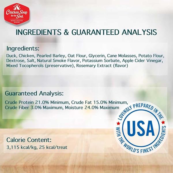 CHICKEN SOUP FOR THE SOUL ALL NATURAL PREMIUM SAVORY STICKS SOFT & CHEWY DOG TREATS, REAL DUCK FIRST INGREDIENT, NO BY-PRODUCTS, ARTIFICIAL COLORS, FLAVORS OR PRESERVATIVES, DUCK, 32OZ
