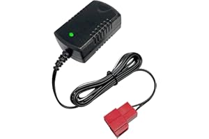 FLHFULIHUA 6V Kids Ride On Car Charger, 7Volt 800MA Battery Charger for BMX X6 Kid TRAX Disney GMC Dinsney Wal-Mart Moto ATV Quad Ride-On Toys Red Square Plug