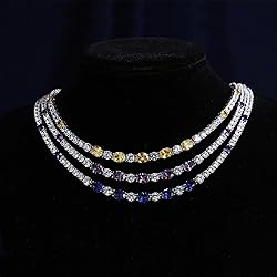 FANCIME Sterling Silver Created Citrine Tennis