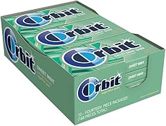 Orbit Sweet Mint Sugar Free Chewing Gum Bulk, 12 Packs, 14 Pieces Each (168 Total)