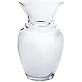Royal Imports Glass Flower Vase Clear Modern Decorative Centerpiece Urn Wide Mouth Classic Everyday Rose Gathering Wedding Table Bouquet Holiday-Stripes