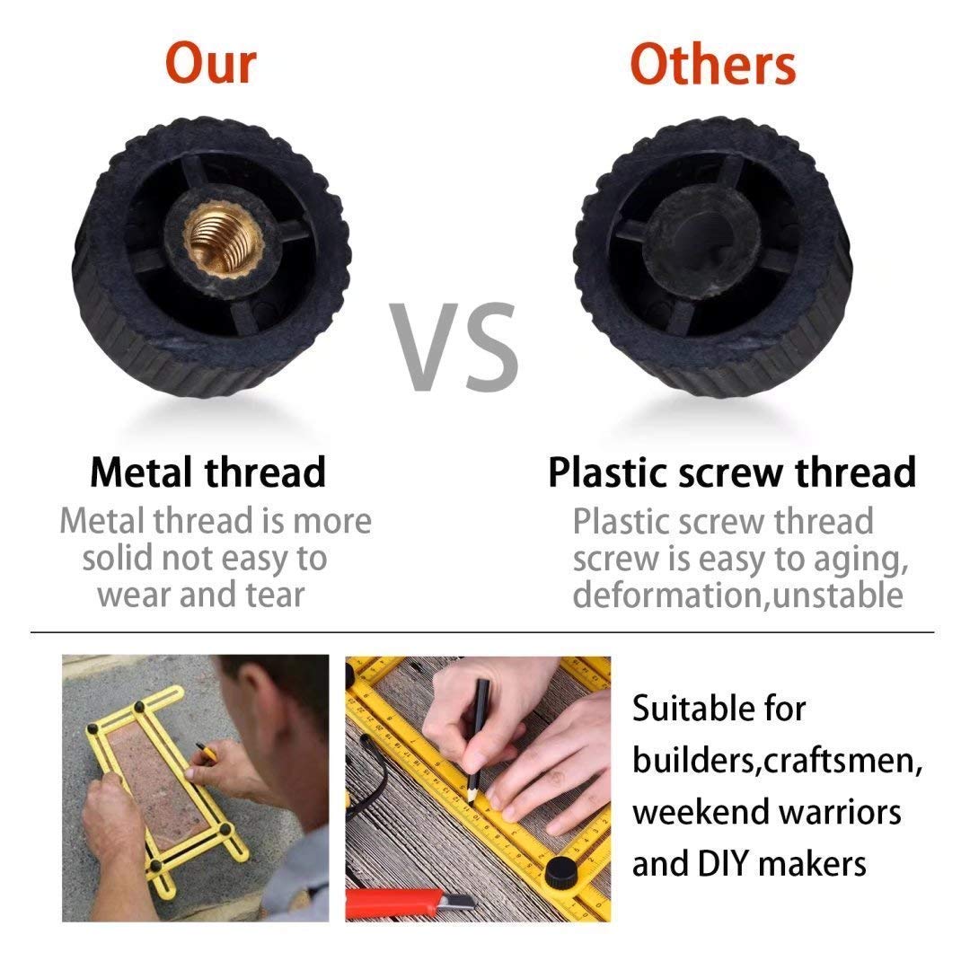 Multi Angle Measuring Ruler, Ultimate Template Tool Angle Measurement Tool for Craftsmen, Builders & Handymen