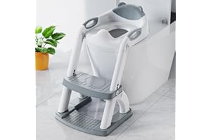 711Tek New Sector-Shape Potty Training Seat, 2-in-1 Toddler Step Stool with Stabilized Base, Upgraded Anti-Slip Pad Toilet Seat for Toddlers