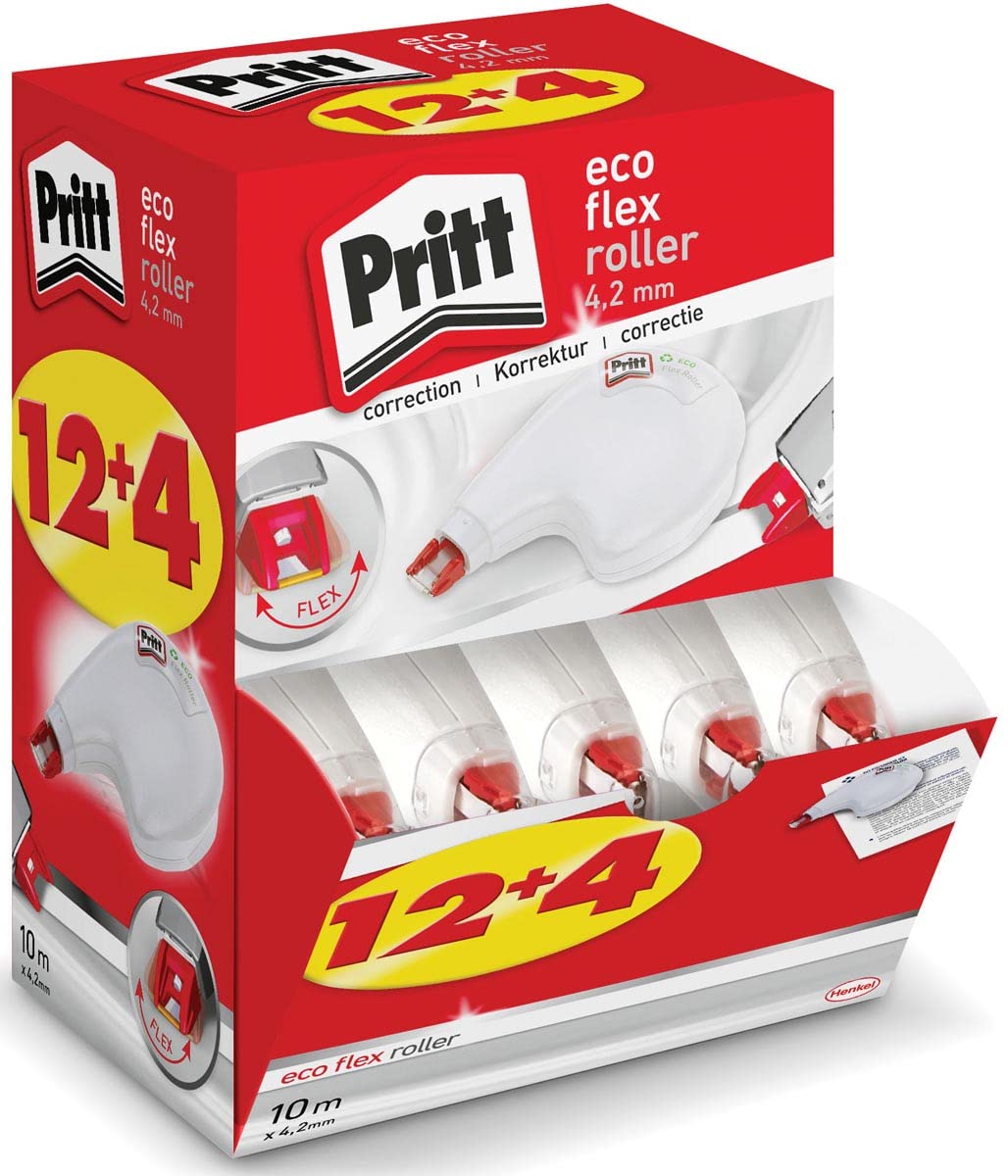 Pritt Eco Flex Correction Tape 4.2 mm x 10 m Multipack of 16