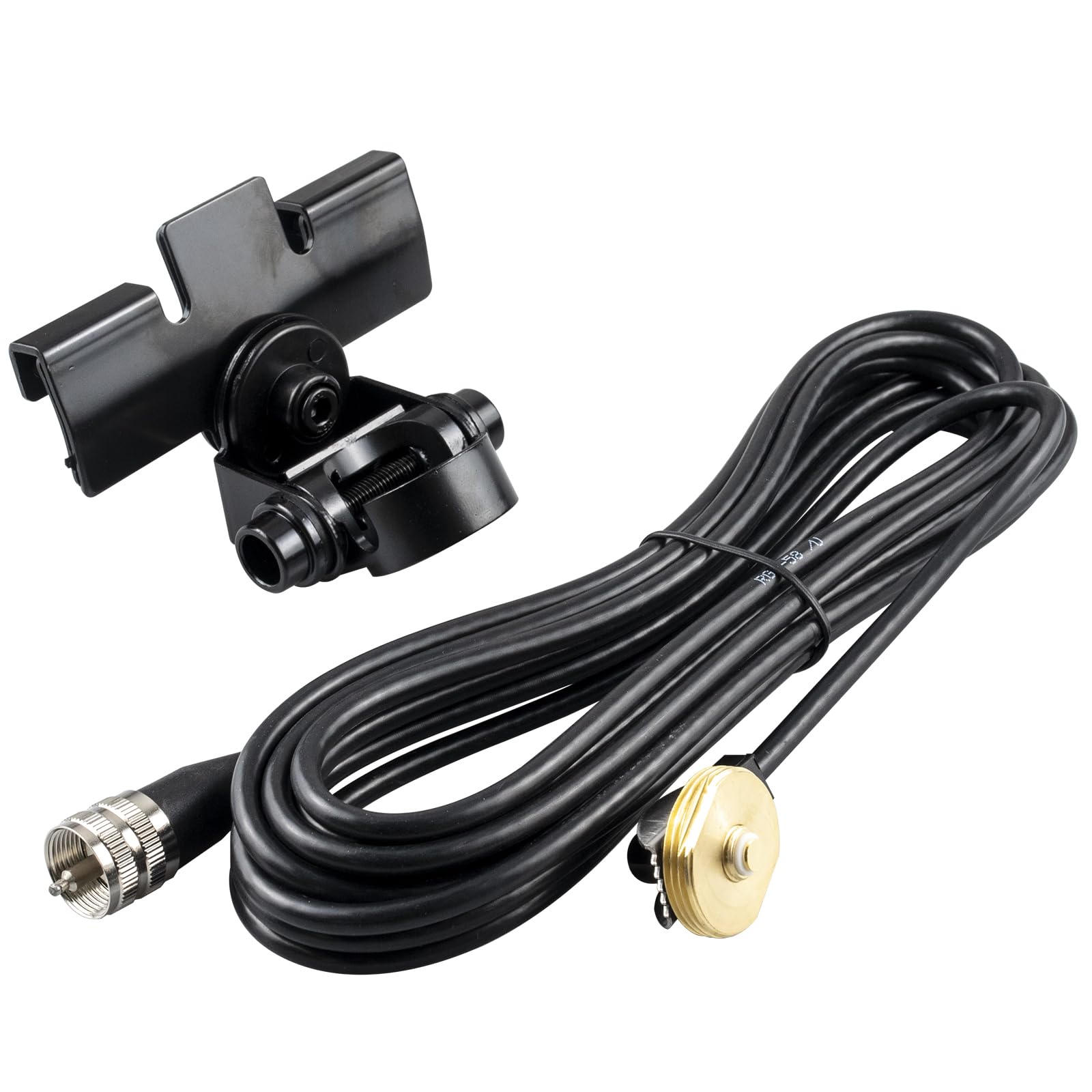 YILIANDUO CB Radio Antenna Cable NMO to UHF Male PL259 Connector Roof Mount Mobile Antenna Cable With Lip Hatchback Mount Bracket for NMO style Antennas CB Radio Walkie Talkie Antenna