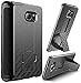 NageBee S6 Edge Case, Galaxy S6 Edge Case, Black Swivel Slim Belt Clip Holster Armor Protective Case, Defender Cover Holster Shell Combo Case for Samsung Galaxy S6 Edge - Black