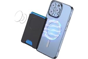 AUROX Magnetic Wallet Compatible with Magsafe Wallet for iPhone 16/15/14/13/12 Series Magnetic Card Wallet Holder Compatible with Soccket Phone Grips, Excluding soccket grip (Black)