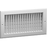 14" x 6" (W x H) Aluminum Sidewall Multi-Shutter Registers Hart &amp; Cooley A618MS 14x6 inch