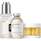 SUNGBOON EDITOR 3-Step Glass Skin Firm-Looking Trio Set, Deep Collagen Silk Peptide Ampoule + Retinol Capsule Cream + Deep Collagen Serum, Korean Skincare, Gift Set for Women