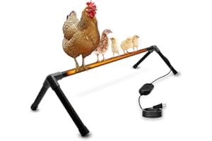 WISMOIER Heated Chicken Perch Warming Chicken Heater for Chicken Coops, Prevents Frozen Chicken Toes, Chicken Coop Accessories, Safe Alternative to Chicken Coop Heater