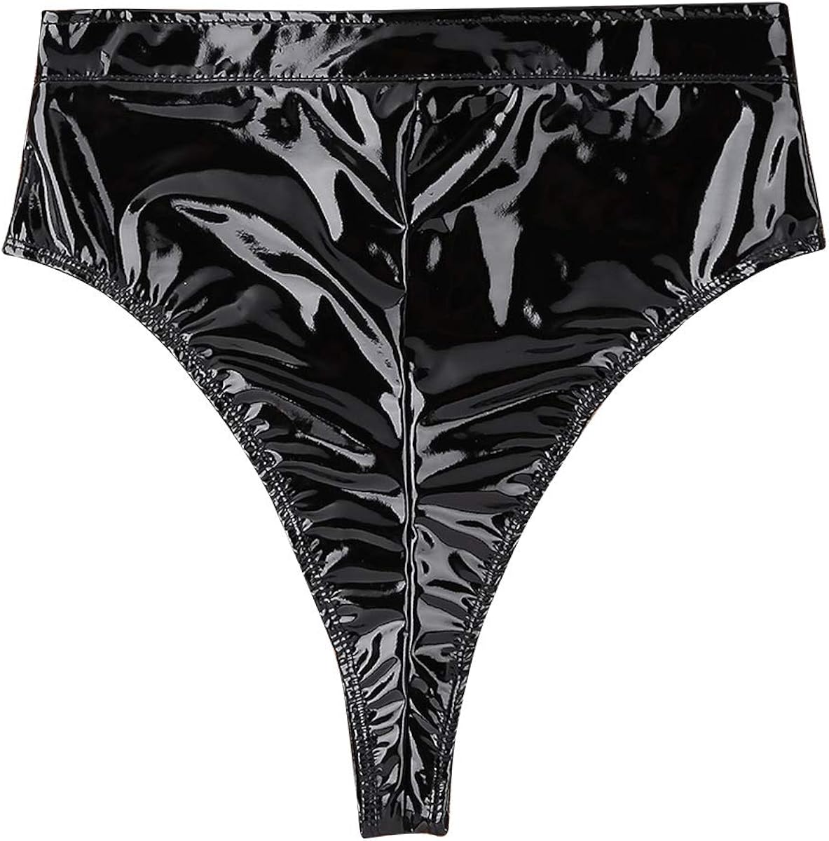 CHICTRY Women's High Cut Zipper Open Front Bikini Briefs Underwear with Buckles: Clothing