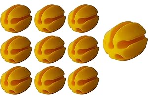 BAMBOO'S GROCERY LOKII 10Pcs Silicone Fishing Rod Holder Straps, 5 Hole Portable Fishing Rod Fixed Ball, Rubber Fishing Pole Clips Fly Fishing Accessories