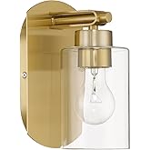 Craftmade Hendrix 1 Light Wall Sconce in Satin Brass Finish with Clear Glass