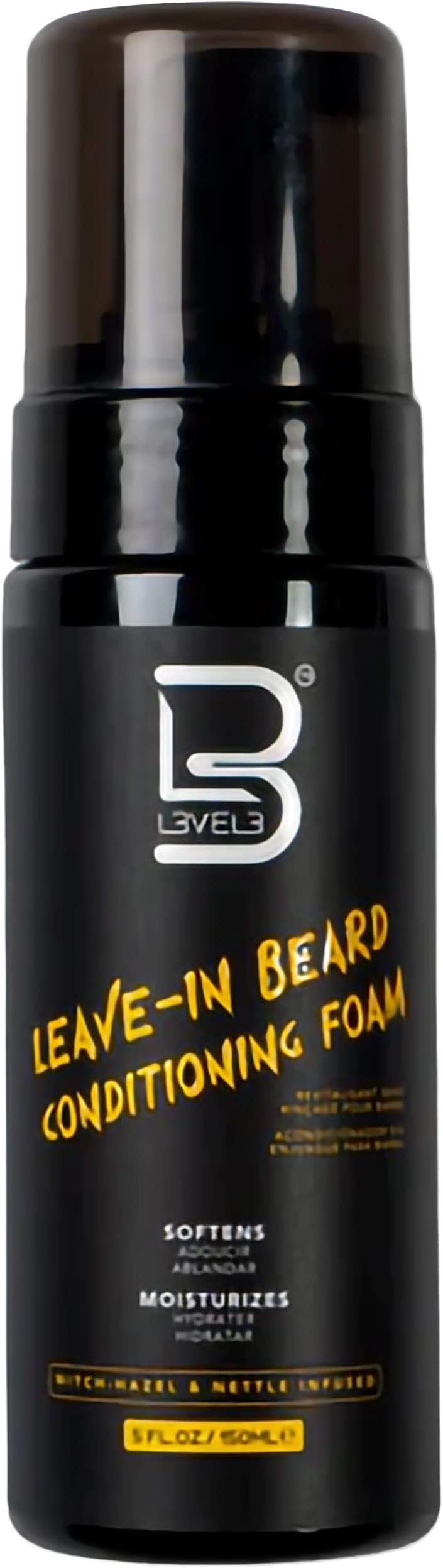 L3VEL3 Leave-In Beard Conditioning Foam Men 5 oz Soften Repair Moisturize