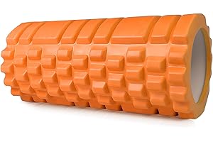 Krightlink Foam Roller High Density Patented Exercise Roller for Deep Tissue Muscle Massage, Muscle Massage and Myofascial Trigger Point Release, Relieves Muscle Pain, Improves Mobility (Orange)