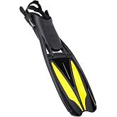 Scubapro Jet Sport Scuba Diving Fin for Snorkeling and Swimming, Adjustable Open Heel, Yellow, S
