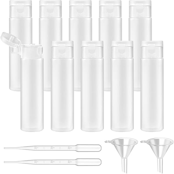 Lot De 12 Tubes Vides Rechargeables, Transparents, Vides à