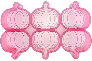 MUBYOK M95 Halloween 6-Cavity Halloween Pumpkin Silicone Car Vent Freshie Mold for Aroma Beads Freshie Supplies
