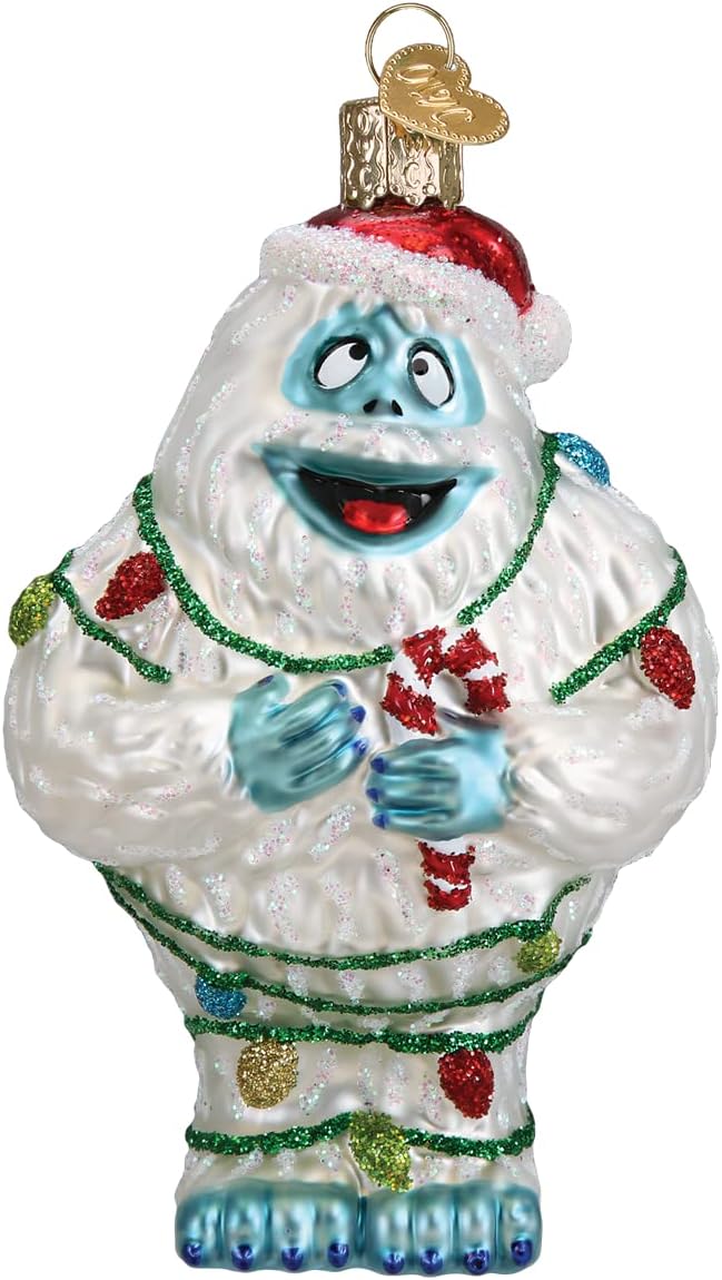 Ornaments - Old World Christmas Rudolph The Red-Nosed Reindeer Bumble Glass Blown Ornament for Christmas Tree