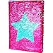 Maxdot Reversible Sequins Notebook Double Sided Flip Sequin Star Journal Notepad Lined with Photo Corner Notebook for Girls Kids Gifts