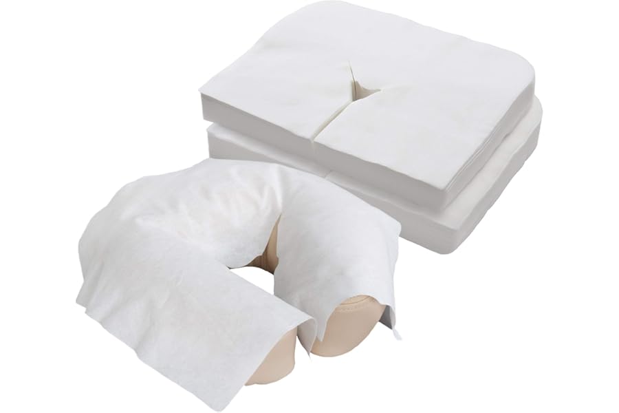 EarthLite Disposable Face Cradle Covers – Medical-Grade, Ultra Soft, Luxurious, Non-Sticking Massage Headrest Covers for Massage Tables & Massage Chairs