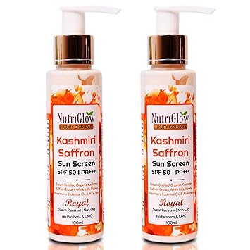 NutriGlow Luxury Skincare Kashmiri Safforn Sun Screen SPF 50 | PA+++