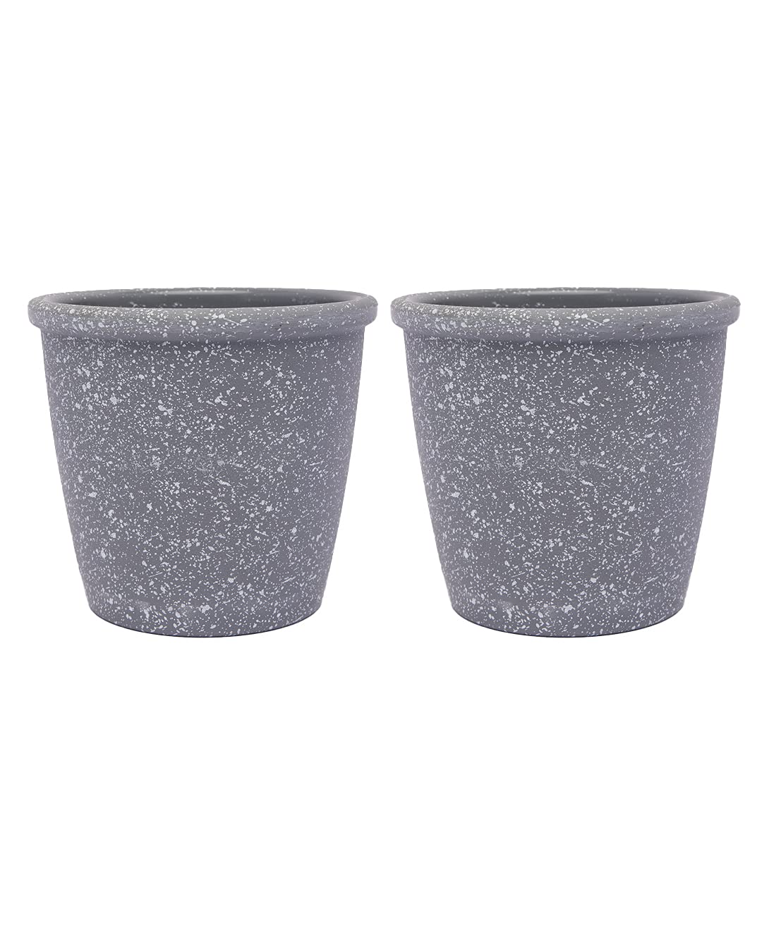 Planter, Plant Pot, Indoor & Outdoor, Grey, Melamine, Set of 2 Amazon.in Home & Kitchen