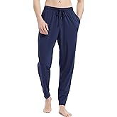 GYS Men's Pajama Pants Joggers - Viscose Made from Bamboo, Knit Pj Bottoms Lightweight Lounge Sleep Pants
