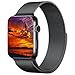 Apple Watch Band, KYISGOS Magnetic Closure Clasp Milanese Mesh Loop Stainless Steel Replacement iWatch Band for Apple Watch Series 2, Series 1 (Black, 42 mm)
