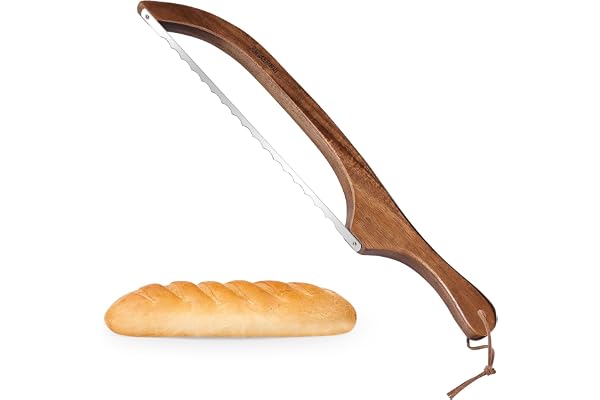 Bread Knife for Homemade Bread,Sourdough Bread Knife, 15.7" Slicer for Homemade Bread, Baguettes and More Cuts Thin,Bow Desig