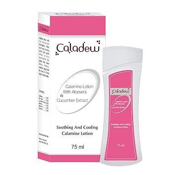 Caladew Calamine Lotion with AloeVera & Cucumber Extract - 75ml : Pack of 1