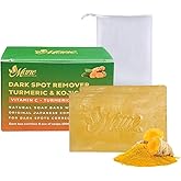 Mane Essentials Turmeric & Kojic Acid Soap Bars for Face and Body, Dark Spot Cleansing Soap with Vitamin C, Collagen & Hyaluronic Acid, 2 Pack