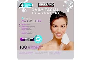 KIRKLAND SIGNATURE Paraben Free Micellar Daily Facial Cleansing Towelettes, 180 Count