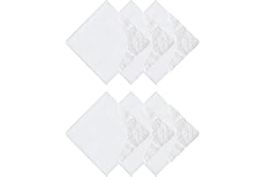 PACGOTH Women’s Handkerchiefs 100% Cotton, Ladies Embroidery Handkerchiefs, Dainty White Lace Weddings Hanky Gift for Her, Pa