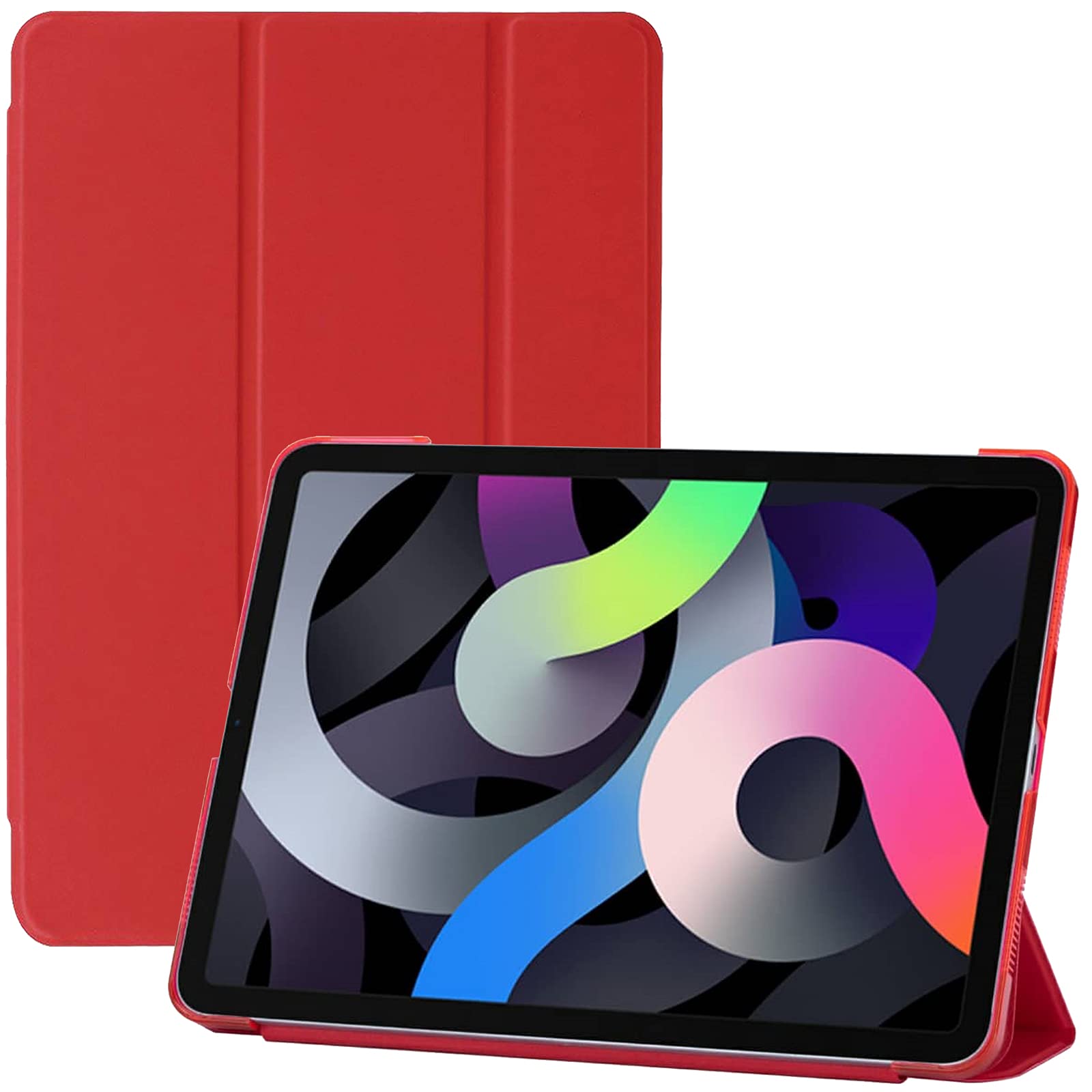 For Apple iPad Pro 11 2018 A1980/1934 Smart case Magnetic Stand cover with Wake/Sleep (Red)
