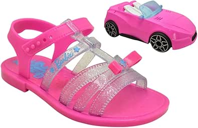 Sandalia Barbie Infantil Carro - 22166 Cor Rosa Bebe - Salti Sapataria