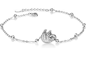 ONEFINITY Beads Anklet Sterling Silver Dragonfly/Sunflower/Sloth/Otter/Butterfly Ankle Bracelets Jewelry for Women Girls Gifts