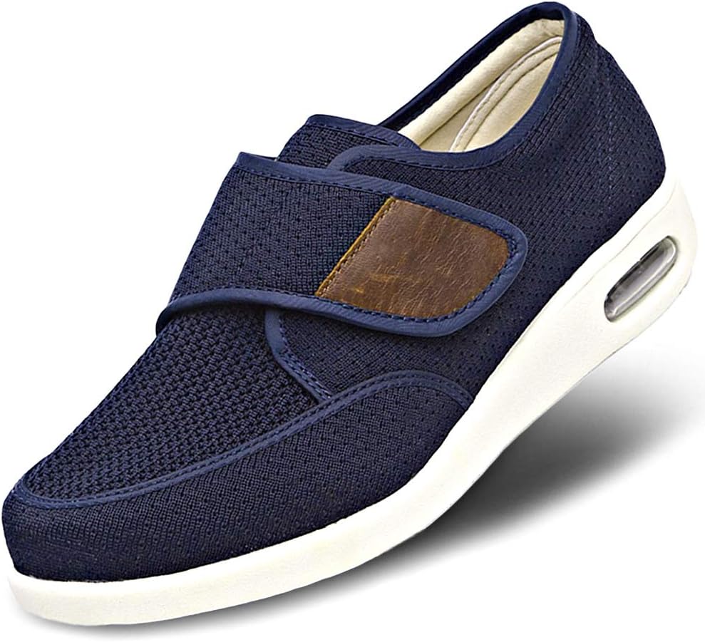 Orthoshoes Mens Diabetic Shoes Walking Shoe Wide Fitting Slippers Plantar Fasciitis Trainers Air Shoe Trainers for Swollen Feet, Edema, Elderly, Men, Husband