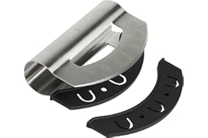 Mindful Design Salad Chopper Tool, Mezzaluna Knife Stainless Steel Vegetable Rocker With Blade Covers